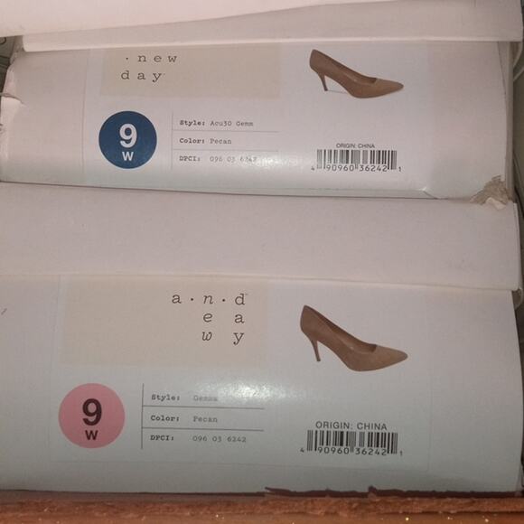 ❄️2/$5❄️[2 LEFT] A New Day "PECAN" Suede Pointed Toe 3" [Size 9W] - Picture 9 of 9